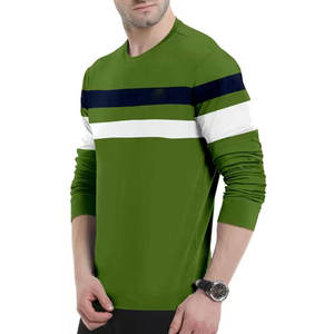 เสื้อถักคอโอ แขนสั้นผู้ชาย ทรงปกติ สวมใส่สบาย ตกแต่งลายแบบกำหนดเองด้านหน้า ขอบตัดสีตัดกัน ผ้าฝ้าย 100% - Product Image 6