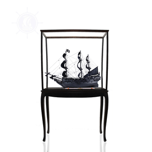 Modelo de Barco Pirata Perla Negra, Grande y Duradero, de Madera Grabada, con Vitrina de Exhibición, Completamente Ensamblado, Decoración Náutica - Product Image 6
