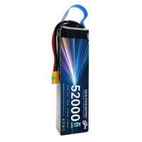 Batterie semi-solide rechargeable 420 Wh/kg 6S 12S 14S 18S 24S 52000 mAh 3,8 V sans anode pour drone UAV longue autonomie
