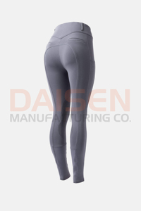 Leggings de equitación para mujer con agarre de silicona, pantalones de montar elásticos, ligeros y transpirables, ropa de equitación ajustada - Product Image 5