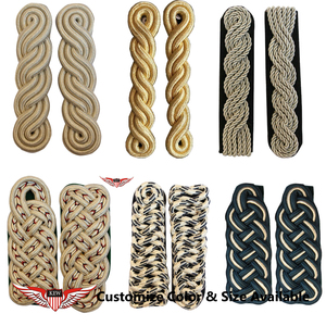 KEW High Customized Quality Grey <b>Braided</b> Epaulettes Purple Fabric Elegant Garment <b>Accessory</b> Durable - Product Image 6