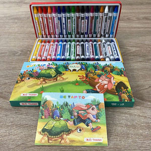 Ensemble de crayons de peinture pour enfants non toxiques, 18 pièces, logo personnalisé, avec boîte - Product Image 1