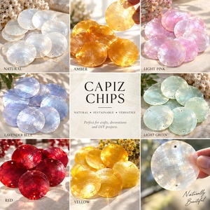Vente en gros de copeaux de coquillages Capiz naturels pour décorations de fête, artisanat de mariage, guirlandes DIY, fournitures artisanales - Fêtes/Saisons - Product Image 4