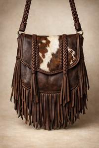 Bolso Tote de Cuero de Lujo Hecho a Mano con Bordado Floral y Estampado por Transferencia Térmica, Estilo Vintage con Detalles de Piel de Vacuno Occidental y Asa para Hombro - Product Image 1
