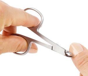 Tijeras de longitud completa para el cuidado de las uñas de manicura de corte extra fino, pinzas para cutículas de acero niquelado con forma de tijera para dedos - Product Image 2