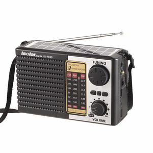 Radio Solar Portátil Personalizada de Fábrica AM FM SW con Bluetooth, Tarjeta TF, USB, Linterna, Antena y Correa para Acampar al Aire Libre y Uso Doméstico - Product Image 1