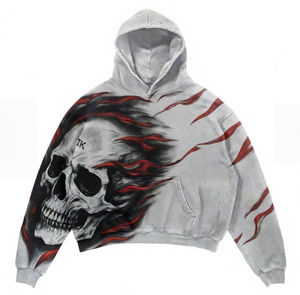 Sudaderas con Capucha Unisex Personalizadas con Estampado Puff, 400 GSM, Tejido de Felpa 100% Algodón, Estilo Oversize, Ropa Urbana de Moda para Otoño - Product Image 1