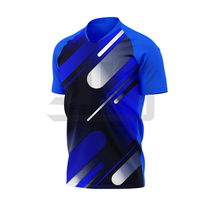 Maillot de football personnalisé à manches courtes, imprimé, respirant, séchage rapide, vêtements de sport performants pour équipes, 100 % coton - Product Image 6