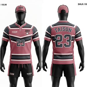 Premium 240 GSM Polyester Rugby Uniform Black Grey Panel Design Breathable Fabric Custom Sublimation Logo - Product Image 3