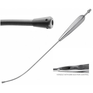 Tubes d'aspiration Yankauer Premium courbés, tube de 3,2 mm, longueur de travail de 22 cm, longueur totale de 36 cm avec commande par le pouce, outil chirurgical – ZETOMEDPRO - Product Image 1