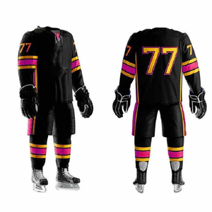 Best Selling 100% Polyester Ice Hockey Uniform Set Breathable Quick Dry Customizable Comfortable Lightweight Easy Wear - Product Image 5