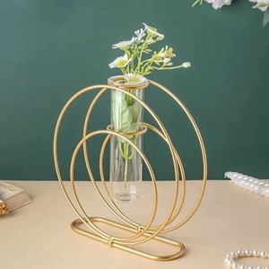 Brushed Finish Metal Flower <b>Vase</b> Elegant Texture <b>Decorative</b> <b>Vase</b> for Living Room Table Centerpiece Home Decor and Gifting Use - Product Image 2