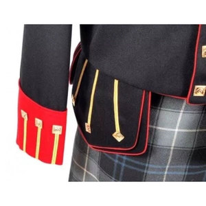 Chaqueta Kilt Escocesa Bicolor para Hombre, Roja y Negra, Chaqueta de Uniforme Más Vendida 2026 - Product Image 2
