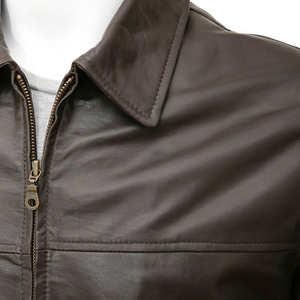 Veste en cuir pour homme, élégante, confortable, durable, classique, haut de gamme, tendance, style motard, chaude pour l'hiver, coupe-vent, imperméable - Product Image 3