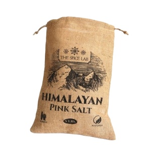 Sacs cadeaux en toile de Jute naturelle avec cordon de serrage, avec poignées, emballage cadeau, sacs de bonbons de fête - Product Image 1