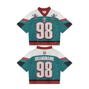 High Quality Oversize T-<b>Shirt</b> Football V Neck Streetwear Custom Soccer Jersey Boxy t <b>Shirts</b> Cropped Men Mesh Football Jersey - Product Image 1