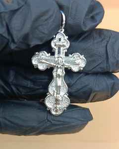 Grand Crucifix Pectoral Chrétien, Pendentif Mère de Dieu Pokrov, Pendentif en Argent Massif 925, Pendentif Croix de Prière de la Foi Chrétienne - Product Image 3