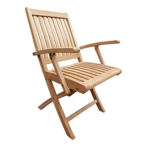 Silla de exterior de madera de teca de larga duración minimalista moderna duradera plegable silla de jardín ecológica para muebles de cafetería - Product Image 4