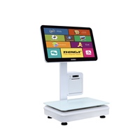 Système de caisse enregistreuse ZHONGJI TS10 avec écran tactile 15,6 pouces, imprimante thermique de reçus, Wi-Fi 6 Full HD, compatible ANYPAY