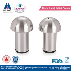Juego de Salero y Pimentero de Acero Inoxidable con Acabado Mate, Ecológico, Apto para Contacto con Alimentos, para Restaurantes, Hogar y Hoteles - Product Image 2