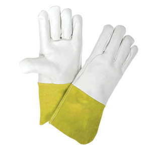 Guantes de Soldadura TIG con Certificación CE, Resistentes al Calor, de Cuero Vacuno y de Grano de Cabra, de 11 oz, para Trabajo Pesado - Product Image 3