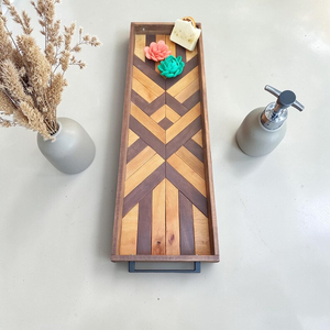 Bandeja de Madera Sostenible con Acabado Aceitado para Servir Postres, Perfecta para Servir Fideos, Tazones, Tazas, Forma Rectangular - Product Image 5