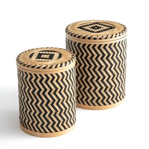 Cesta con tapa de bambú natural, contenedor de almacenamiento, cesto para la ropa sucia, precio al por mayor, fabricado en Vietnam - Product Image 2