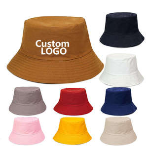 Single Side Customizable All Print 100% Cotton Breathable & Waterproof Fashion Unisex Bucket <b>Hat</b> Red Grey Brown Black Golf - Product Image 2