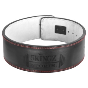 Ceinture de musculation unisexe 5Kingz Sports en cuir respirant de 10 mm avec boucle en acier inoxydable robuste pour l'haltérophilie et la force athlétique - Product Image 2