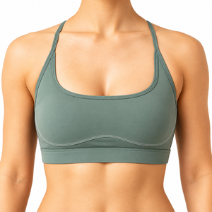 Soutien-gorge de sport athlétique personnalisé pour femme – Haut de fitness, yoga et gym en tissu extensible, confortable et offrant un excellent maintien – Vêtement de sport actif - Product Image 1