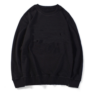 New Custom logo Hip Hop Heavy Plain Pullover Streetwear 100% Cotton Plain White <b>Mens</b> Crewneck Oversized <b>Sweatshirt</b> - Product Image 3