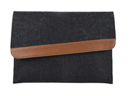 Housse pour ordinateur portable en feutre gris anthracite 17 pouces - Étui de protection fin et élégant pour MacBook / Dell / HP (Dimensions extérieures : 17,9 pouces x 12,5 pouces)