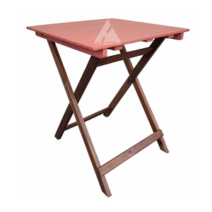 Rustic Look Industrial Style Dining Set Hot Sale Lightweight Wooden <b>Bistro</b> Set Foldable Portable for Coffee Shop Food Store Home - Product Image 2