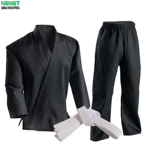 Uniforme de Taekwondo de Tejido Perla de Alta Resistencia, Unisex, para Entrenamiento, Chaqueta Cruzada Negra, Nuevo - Product Image 2