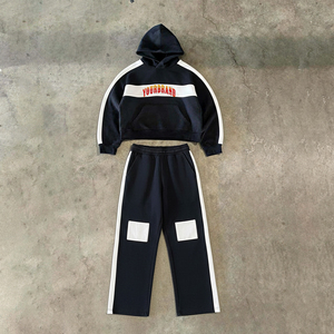 Unisex Men Tracksuit Set <b>Oversized</b> Heavy Fleece Cotton Casual Streetwear Hoodie <b>Jogger</b> Suit Wholesale Bulk - Product Image 1