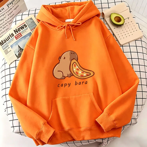 Sudadera con Capucha con Estampado de Gato Capibara Kawaii de los 90, Sudadera Divertida con Diseño de Gato, Sudadera Informal para Hombre y Mujer - Product Image 2