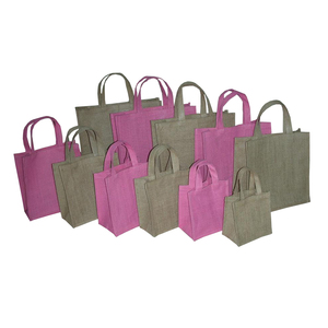 Vente en gros de sac à main avec logo imprimé personnalisé Sac en toile de jute écologique réutilisable pour faire des courses fourre-tout d'épicerie Sac en jute pour le shopping - Product Image 1