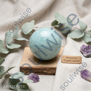Esfera de Cristal de Amazonita Natural, Bola de Piedra Preciosa Pulida para Decoración del Hogar, Meditación, Feng Shui - Product Image 4
