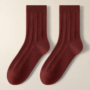 Calcetines de Invierno para Mujer, Transpirables, Suaves y Cálidos, de Spandex/Poliéster, de Alta Calidad OEM, Secado Rápido, Antideslizantes, Colores y Logotipo Personalizados - Product Image 1