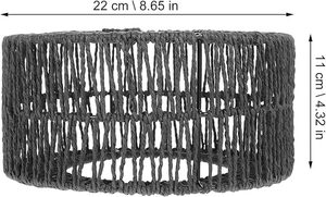 Abat-jour en rotin noir tissé à la main, style côtier minimaliste, pour la décoration de la maison et du jardin, vente en gros, fabriqué par KingCraftViet - Product Image 6