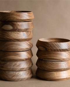 Petit bol en bois pour restaurant, hôtel, maison – Bol en bois durable surélevé pour fruits et aliments – Bol en bois à prix abordable - Product Image 2