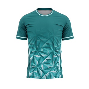 Maillot de football pour homme à motif géométrique sublimé, manches courtes, col en V, évacuation de l'humidité, coupe classique, 100 % polyester, toutes saisons, personnalisable - Product Image 1