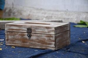 Factory Wholesale Cheap Wooden Dryer Sheet Holder Flip <b>Lid</b> Carbonized Paulownia Wood Tissue <b>Box</b> for Home <b>Decor</b> - Product Image 6