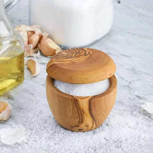 Pot à sucre élégant en bois naturel fait main, style rustique, pour herbes et épices, par blossom craft india - Product Image 2