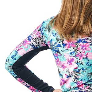 Wholesale Custom Made <b>Women</b> Rash Guard <b>Compression</b> Shirt Custom Sublimation Printed Sleeve Rash Guard For Ladies - Product Image 6