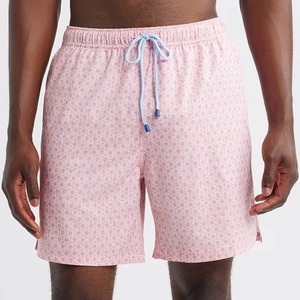 <b>Mens</b> Pink Printed Swim <b>Trunks</b> Quick Dry Beach Shorts Summer Board Shorts OEM Wholesale Swimwear Fashion - Product Image 4