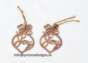 Etiquetas de Madera Cortadas con Láser Personalizadas para Navidad, Adornos de Madera sin Acabado con Forma Personalizada, Decoraciones Festivas Colgantes para las Fiestas, Fabricante - Product Image 5