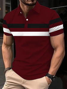 Chemise pour homme bordeaux à manches courtes, col classique, coupe régulière, boutonnée, décontractée, pour l'été, usage quotidien, 100% service OEM - Product Image 2