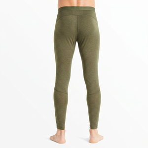 <b>Men's</b> Olive Green <b>Compression</b> Leggings Full Length Elastic Waist Solid Color Athletic <b>Tights</b> Spandex Nylon Material - Product Image 5