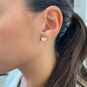 Boucles d'oreilles en or massif 10k 14k 18k avec diamants de laboratoire certifiés IGI, qualité boutique de joaillerie fine, sélection or jaune, rose et blanc - Product Image 2